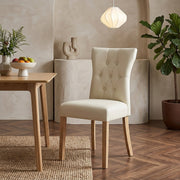 Sedia Ecopelle Legno - Bradbury Crema