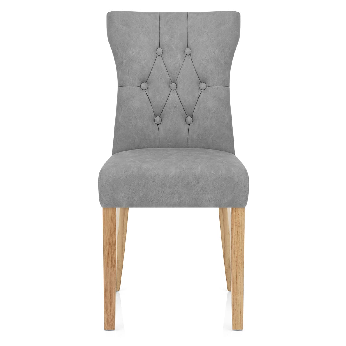 Sedia Ecopelle Legno - Bradbury Grigio