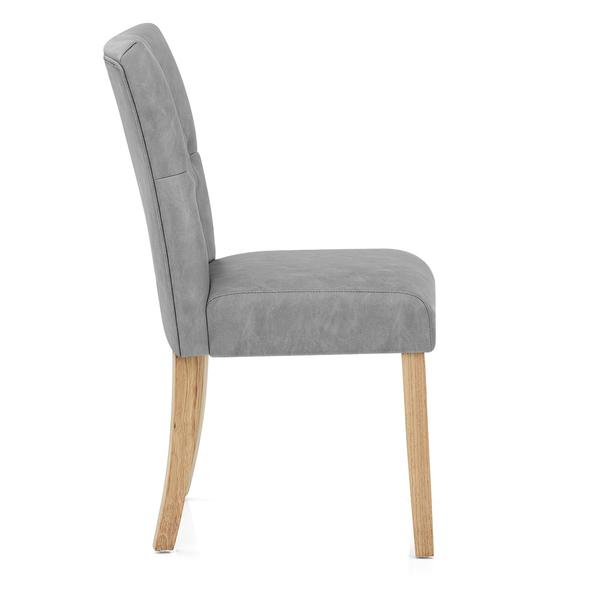 Sedia Ecopelle Legno - Bradbury Grigio