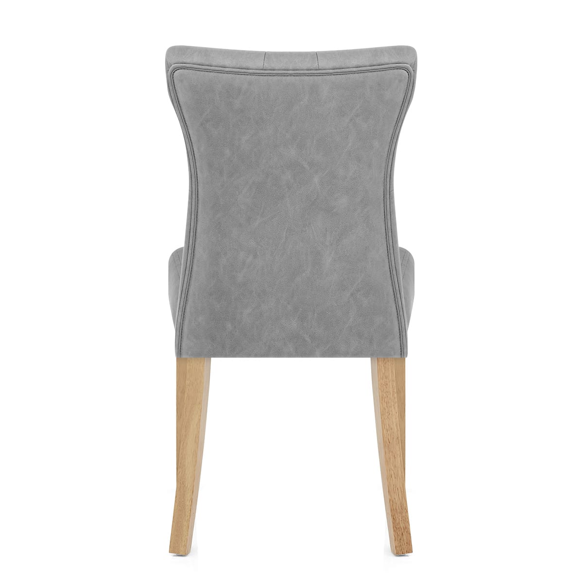 Sedia Ecopelle Legno - Bradbury Grigio