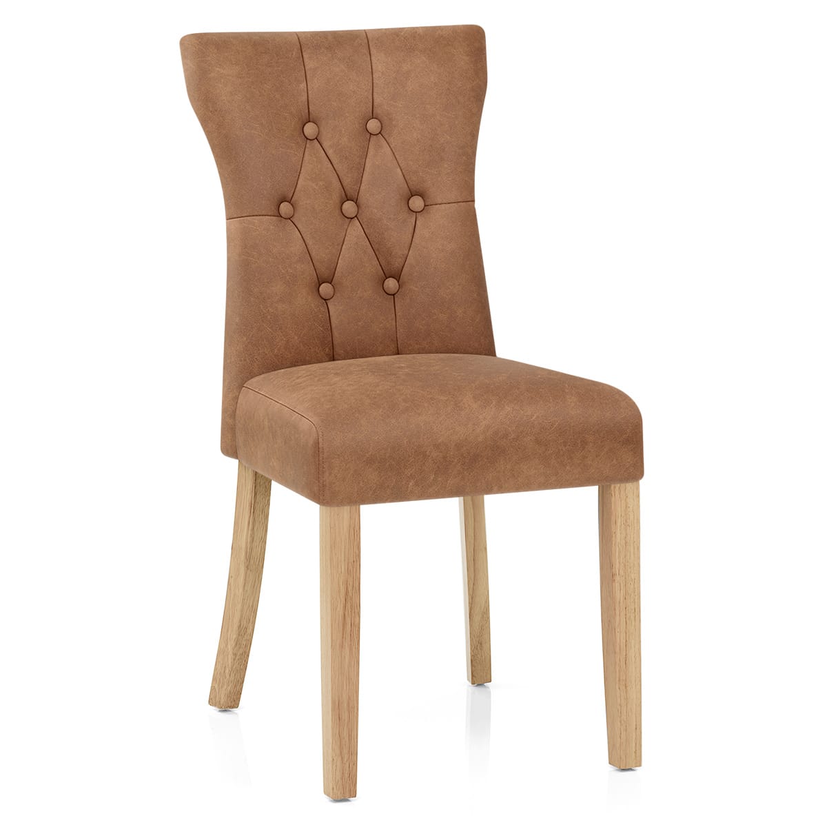Sedia Ecopelle Legno - Bradbury Marrone Antiguo