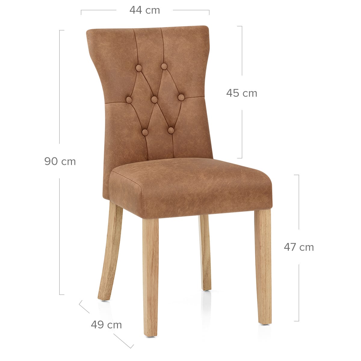 Sedia Ecopelle Legno - Bradbury Marrone Antiguo