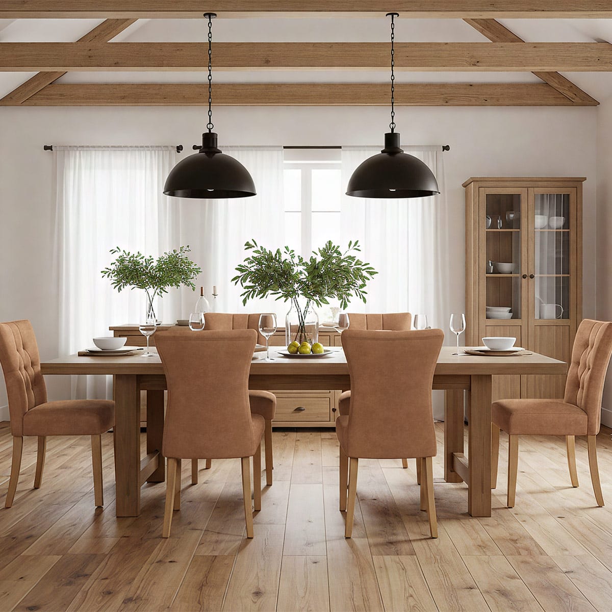 Sedia Ecopelle Legno - Bradbury Marrone Antiguo