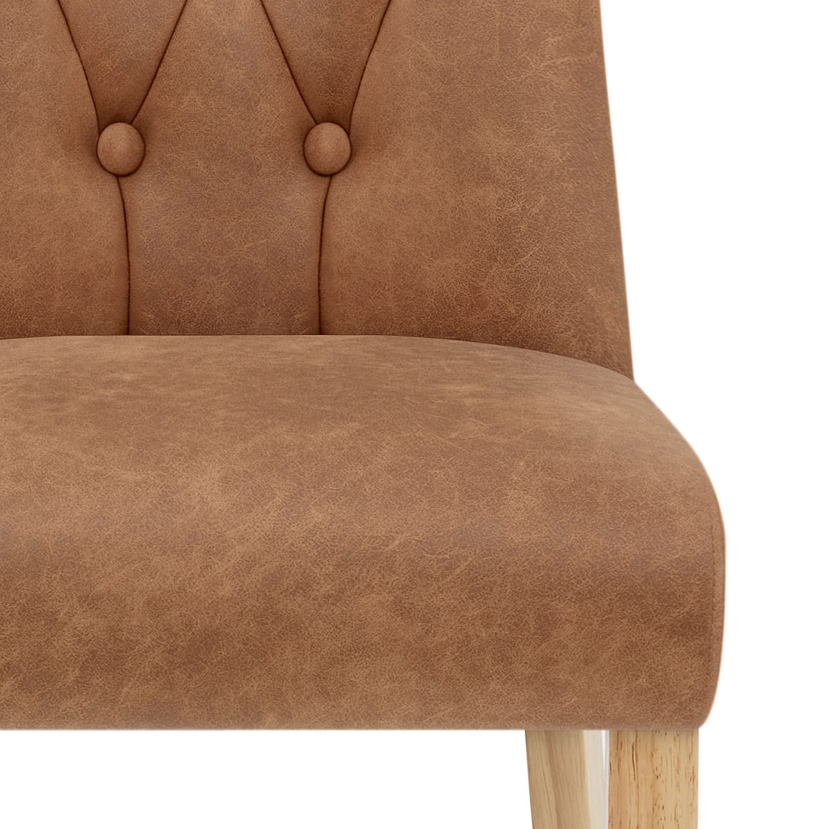 Sedia Ecopelle Legno - Bradbury Marrone Antiguo