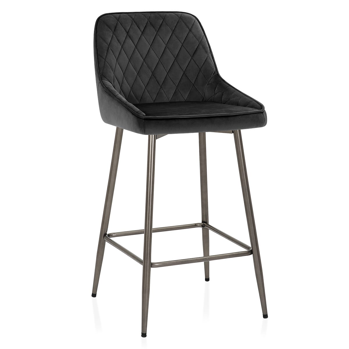 Sgabello Velluto - Brisbane Nero