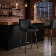 Sgabello Velluto - Brisbane Nero