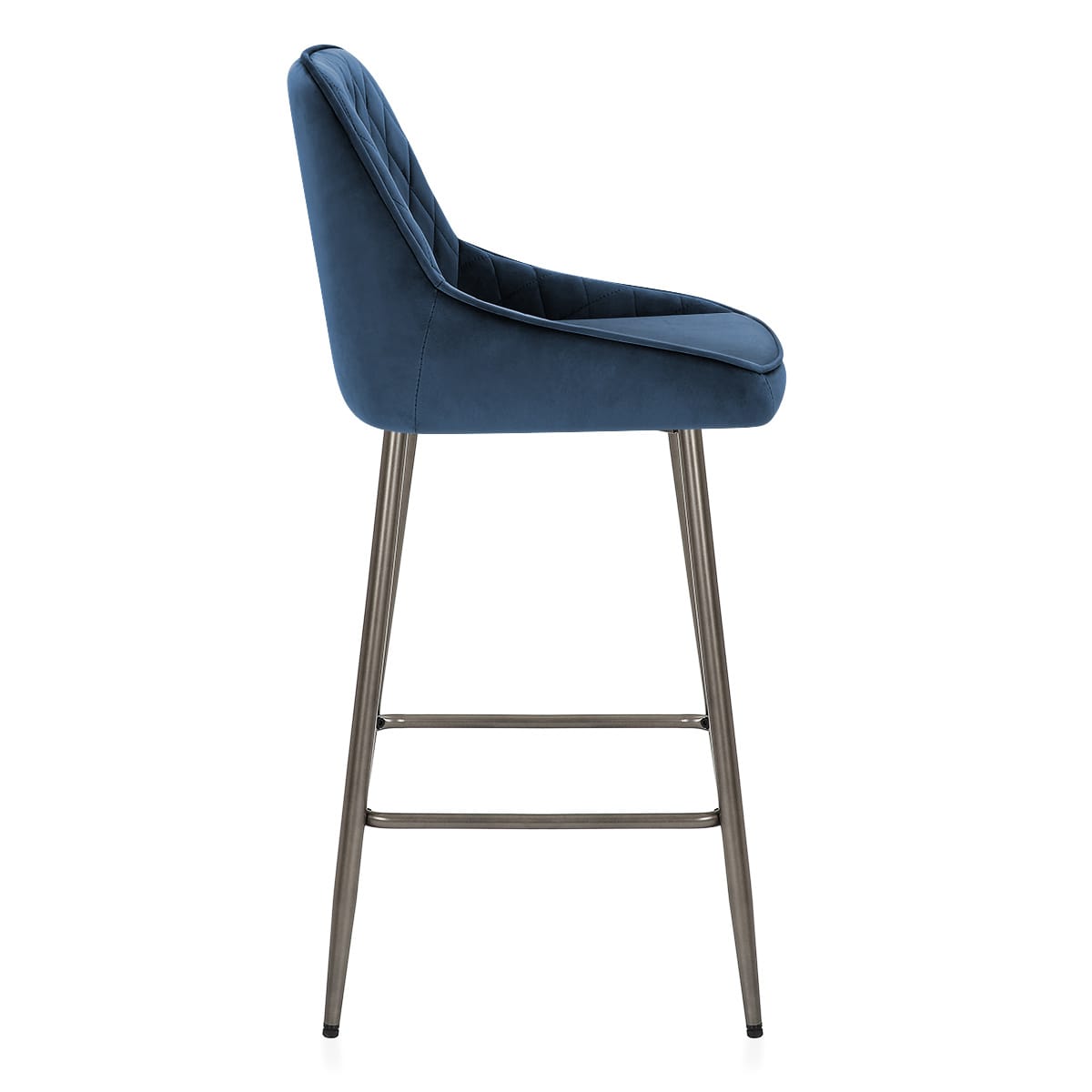 Sgabello Velluto - Brisbane Blu