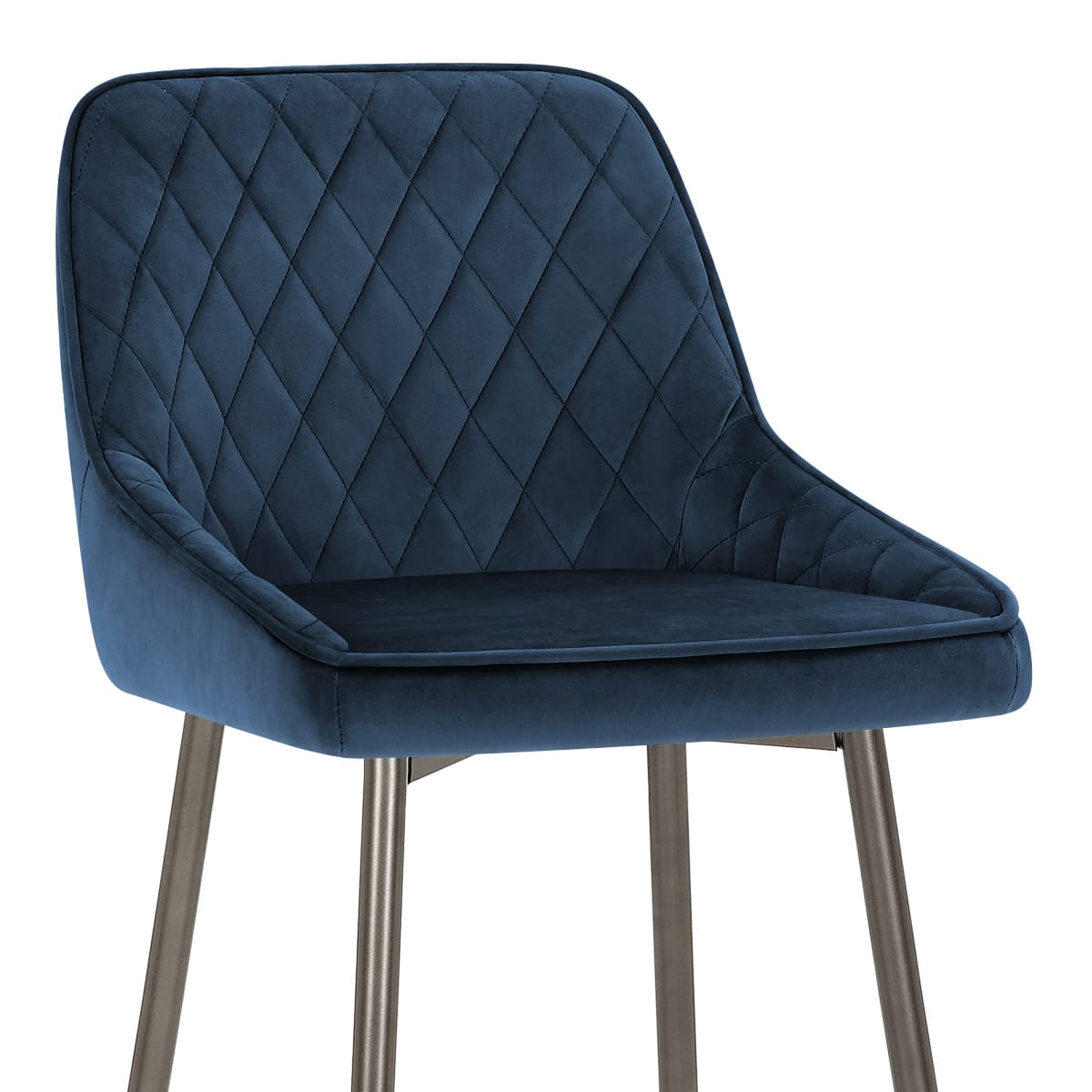 Sgabello Velluto - Brisbane Blu