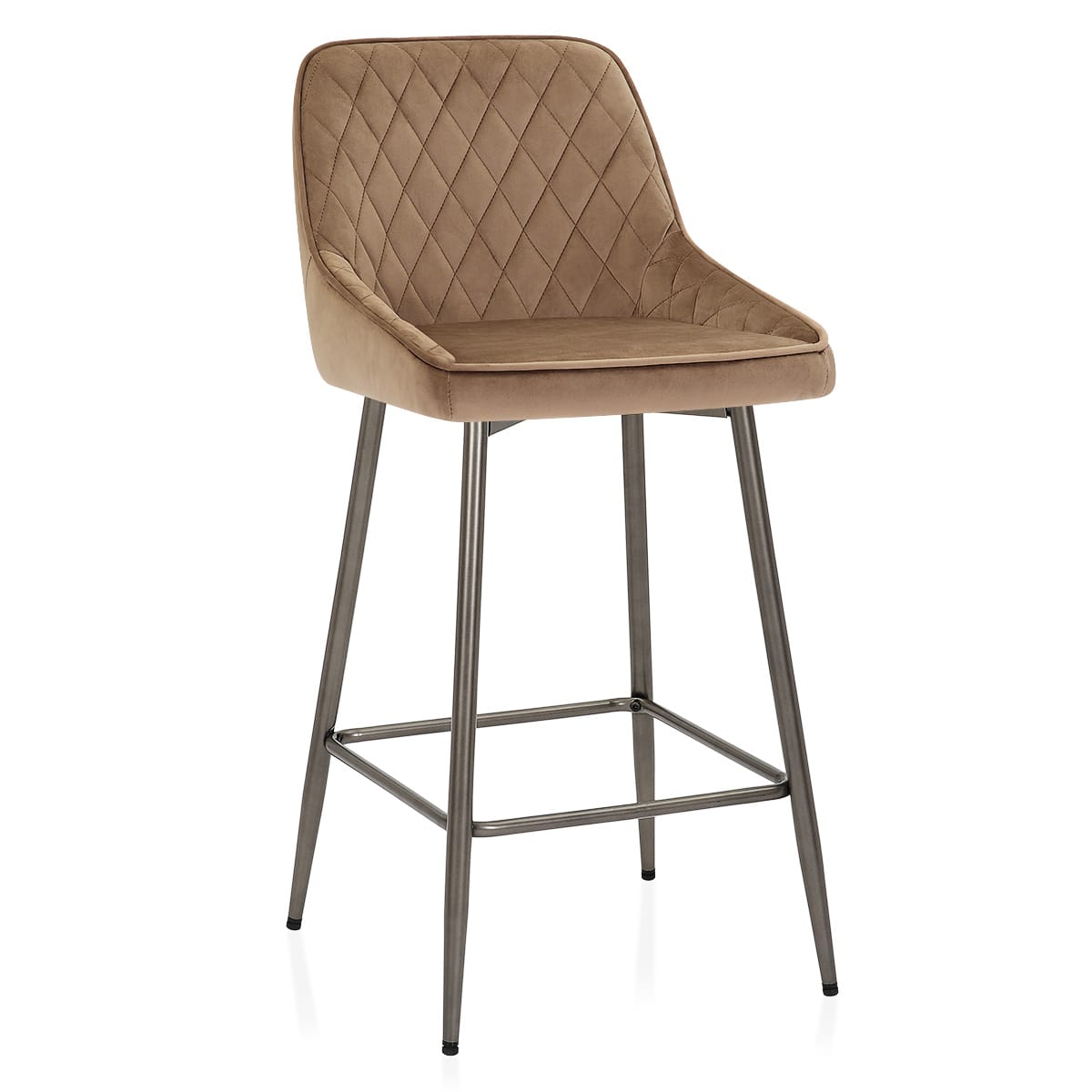 Sgabello Velluto - Brisbane Marrone