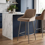 Sgabello Velluto - Brisbane Marrone