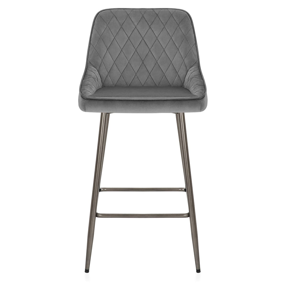 Sgabello Velluto - Brisbane Grigio