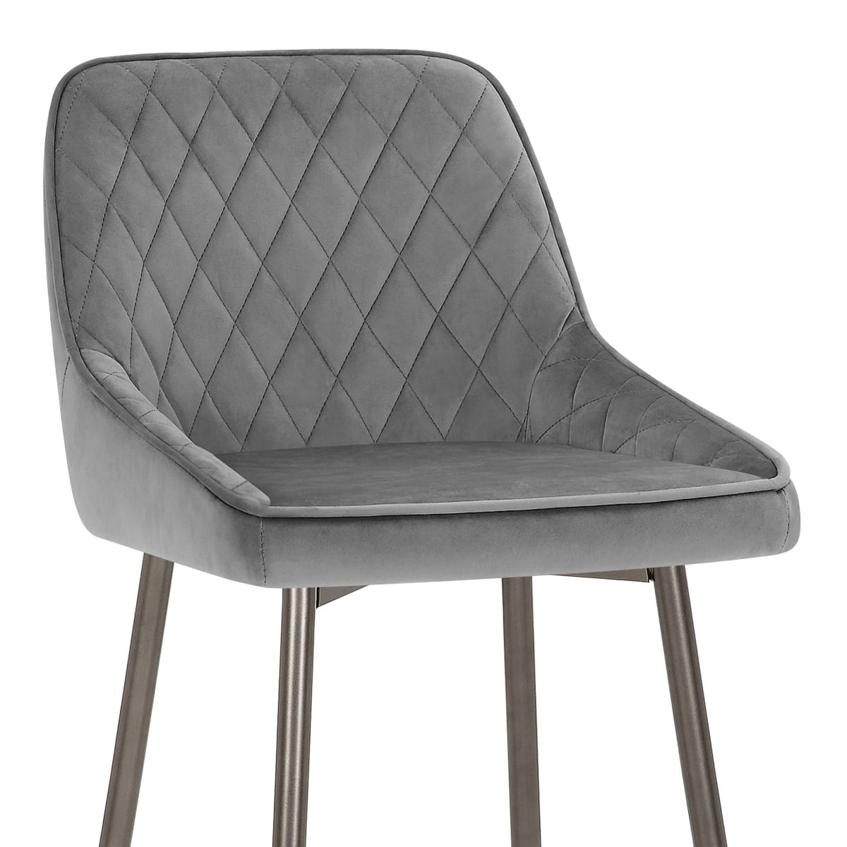Sgabello Velluto - Brisbane Grigio