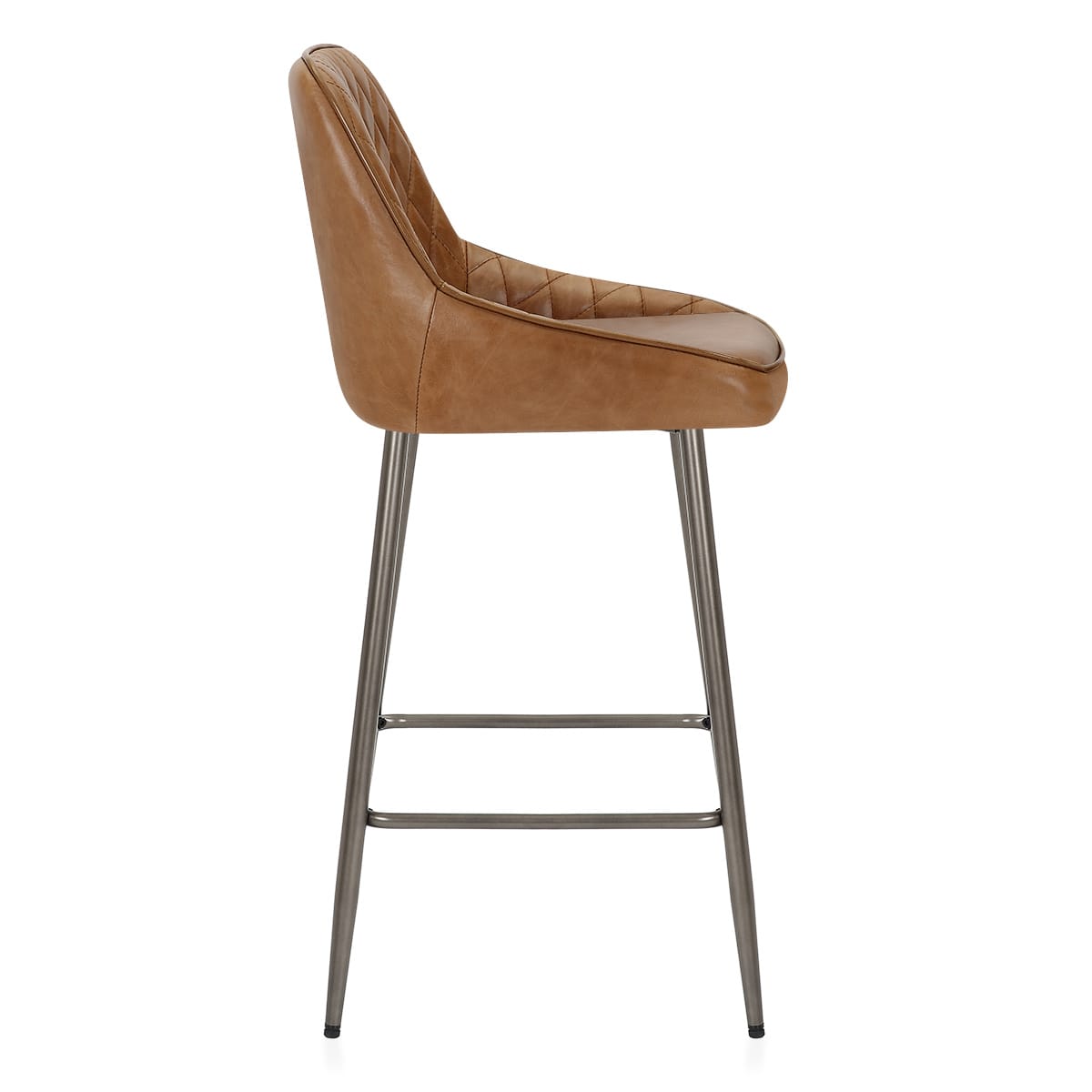 Sgabello Vera Pelle - Brisbane Marrone