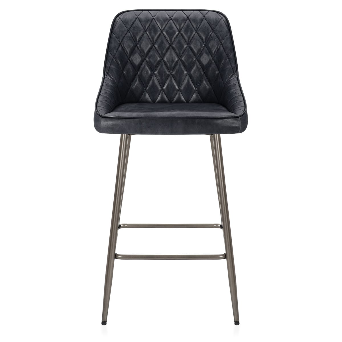Sgabello Vera Pelle - Brisbane Grigio scuro