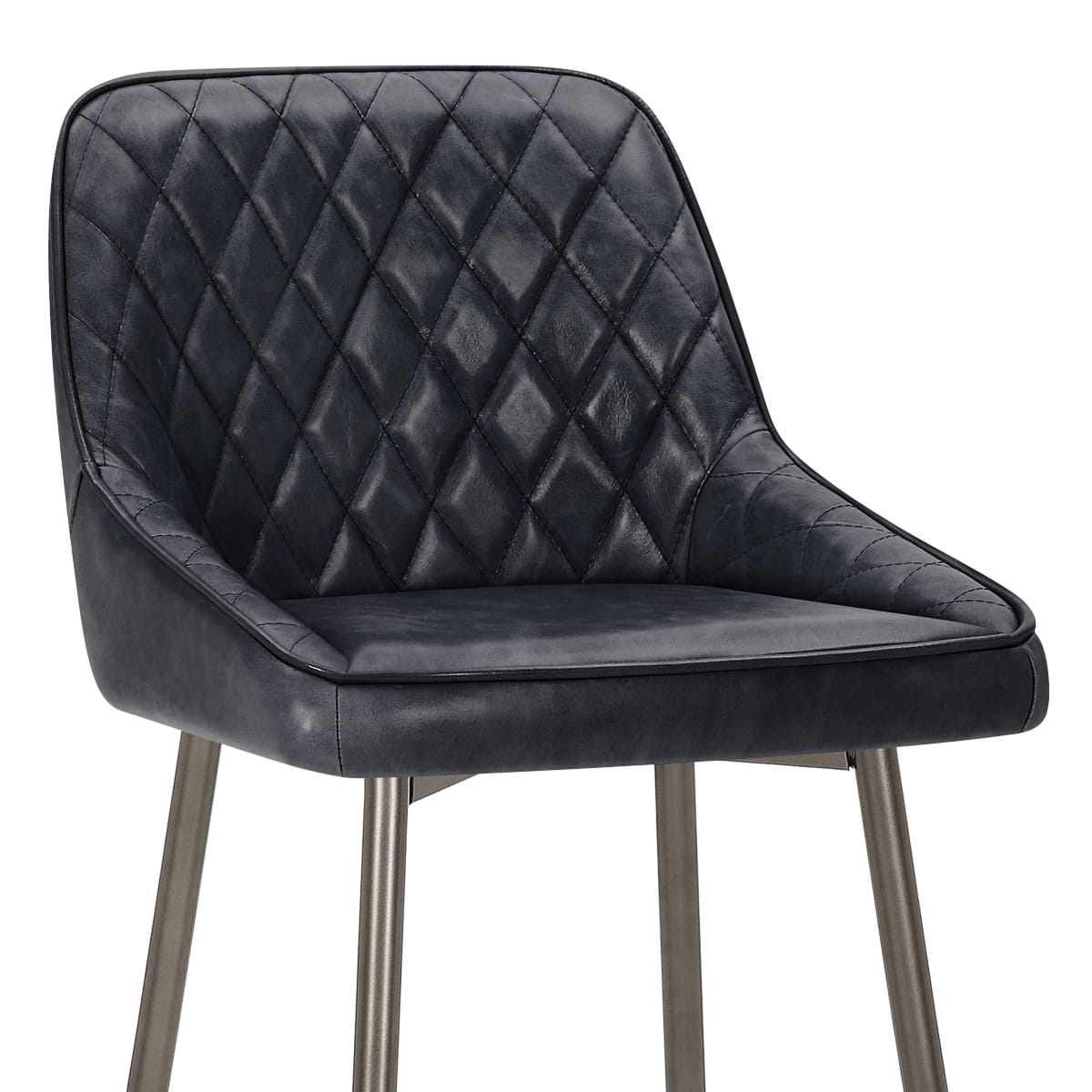 Sgabello Vera Pelle - Brisbane Grigio scuro
