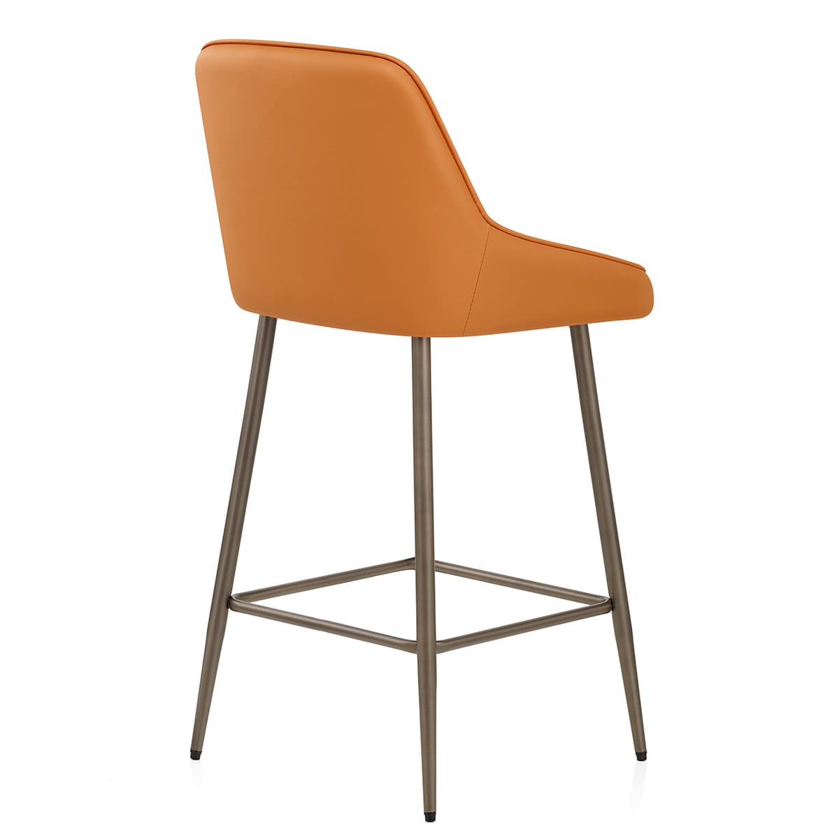 Sgabello Vera Pelle - Brisbane Arancione