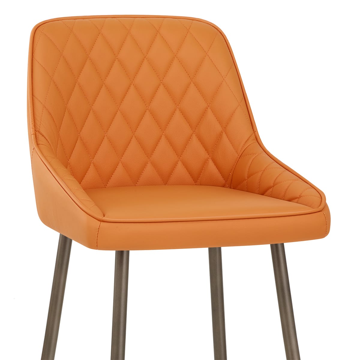 Sgabello Vera Pelle - Brisbane Arancione