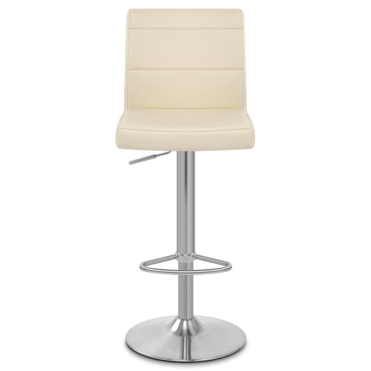 Sgabello Ecopelle Cromo Satinato - Breakfast Crema