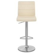 Sgabello Ecopelle Cromo Satinato - Breakfast Crema
