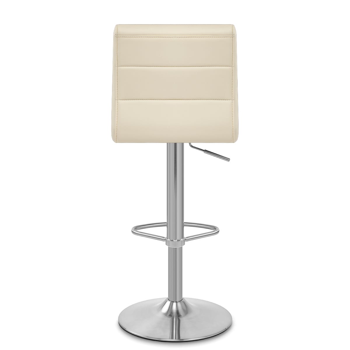 Sgabello Ecopelle Cromo Satinato - Breakfast Crema