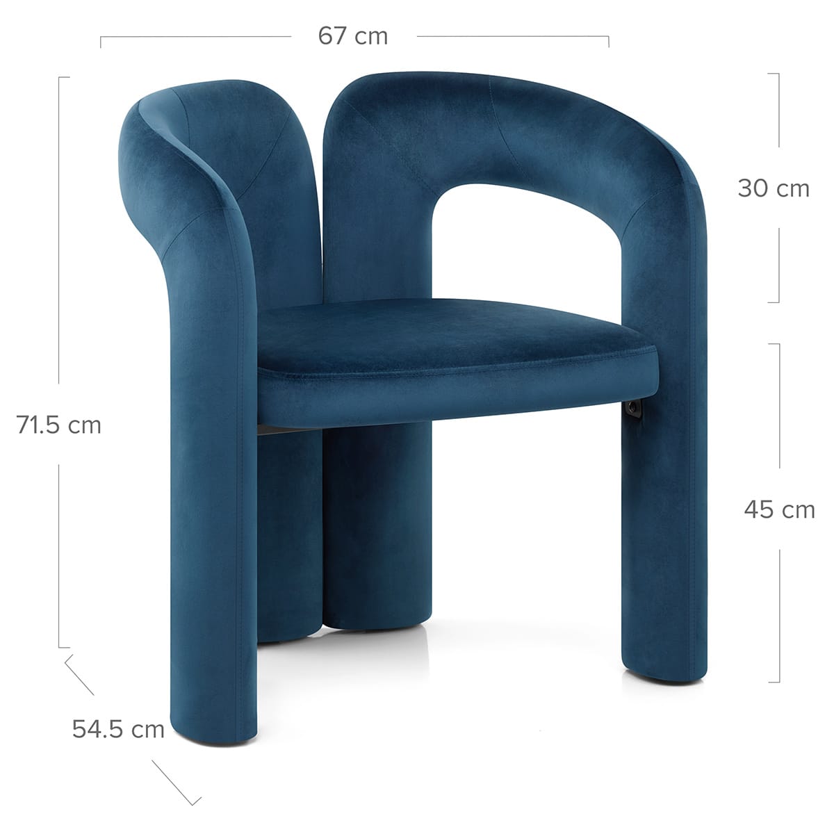 Sedia Velluto - Bubble Blu