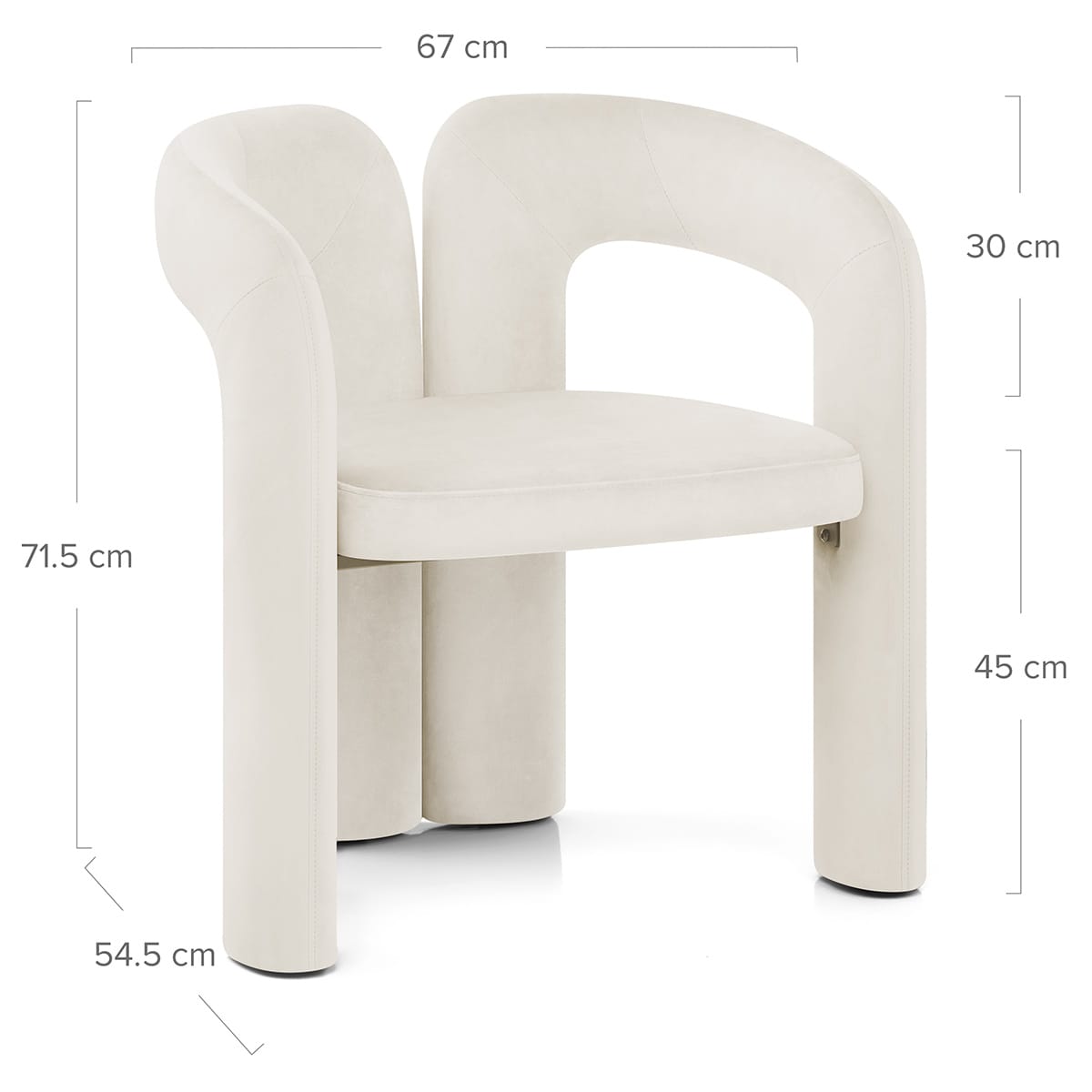 Sedia Velluto - Bubble Crema