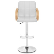 Sgabello Ecopelle Cromato - Burton Bianco