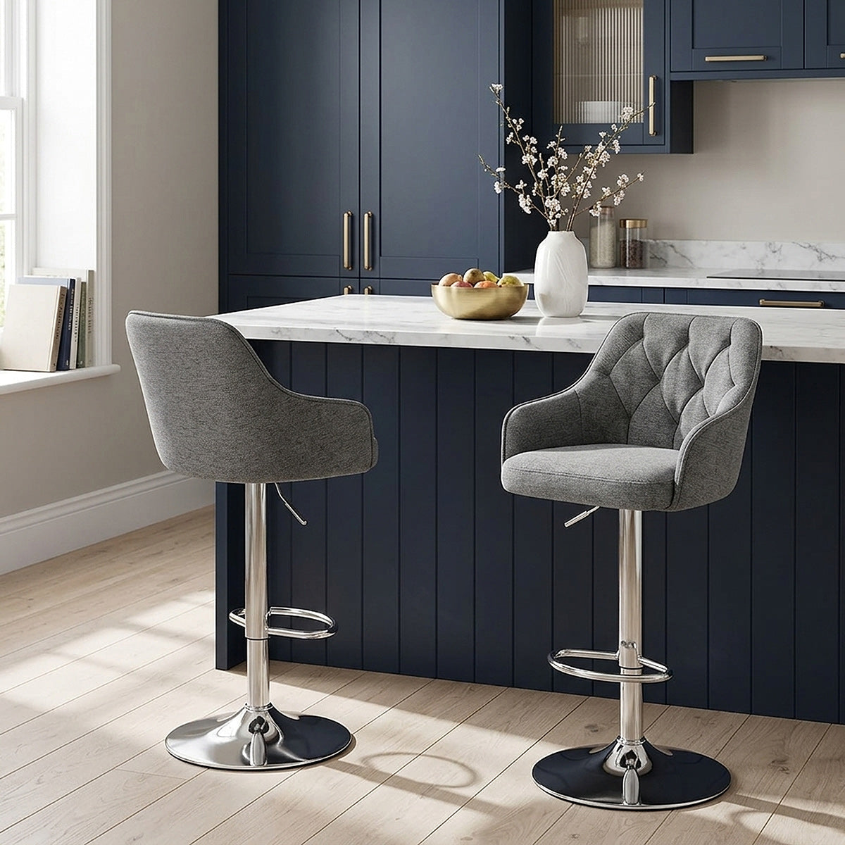 Sgabello Stoffa - Butler Grigio