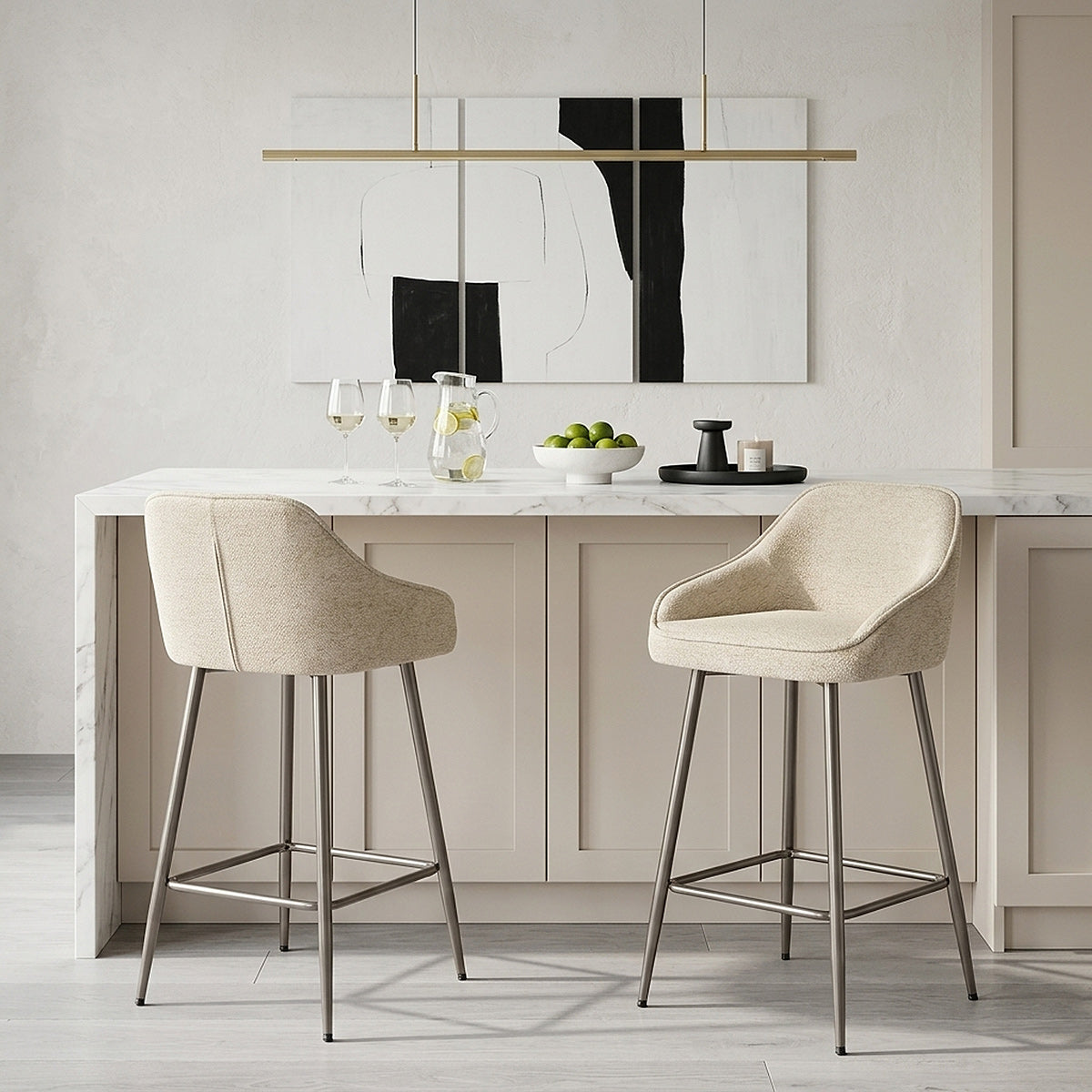 Sgabello Tessuto - Cairns Crema
