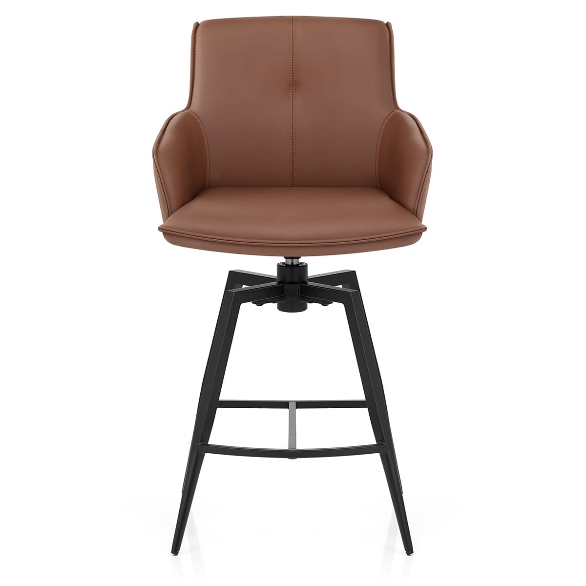 Sgabello Vera Pelle - Camden Marrone