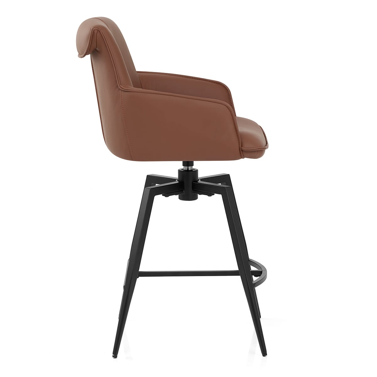 Sgabello Vera Pelle - Camden Marrone