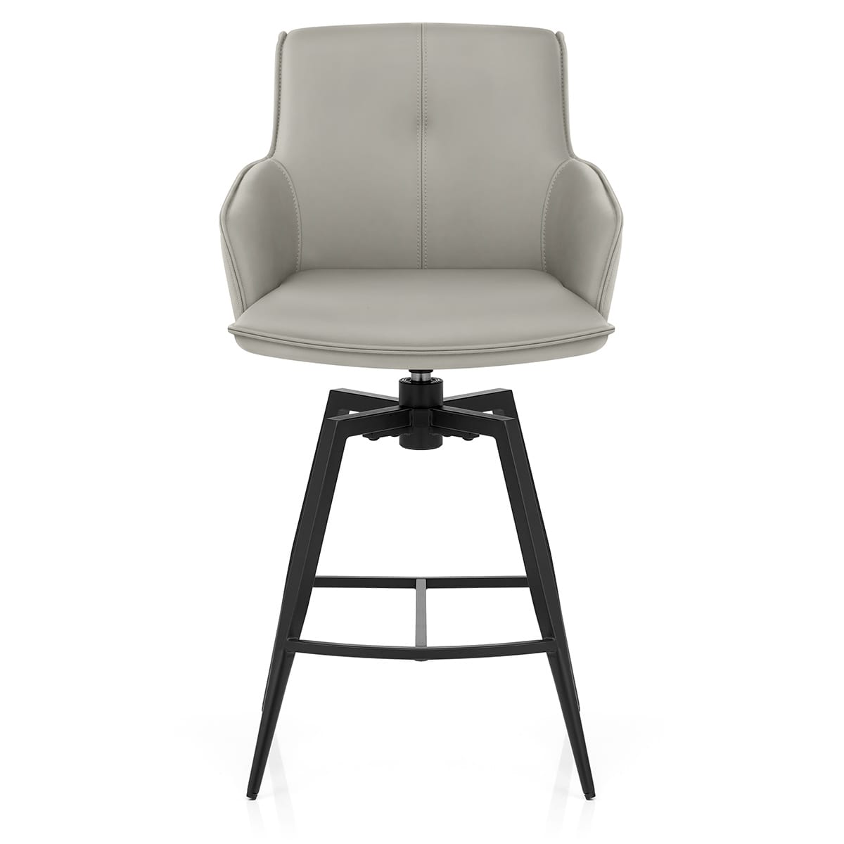 Sgabello Vera Pelle - Camden Grigio