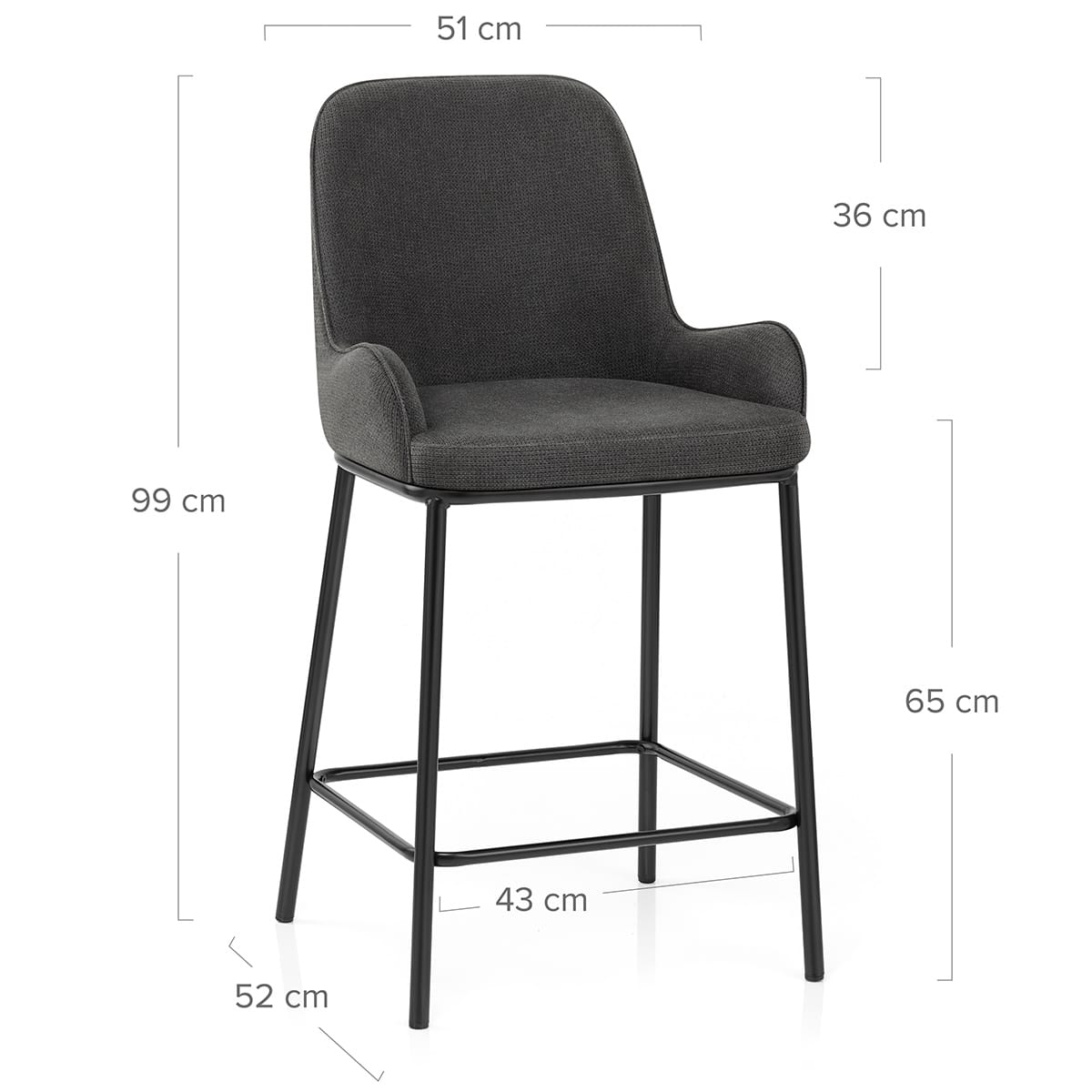 Sgabello Tessuto - Cameo Grigio scuro