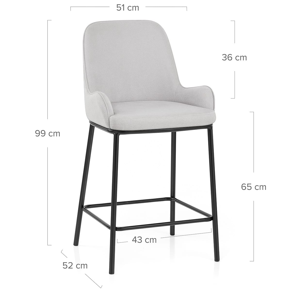 Sgabello Tessuto - Cameo Grigio