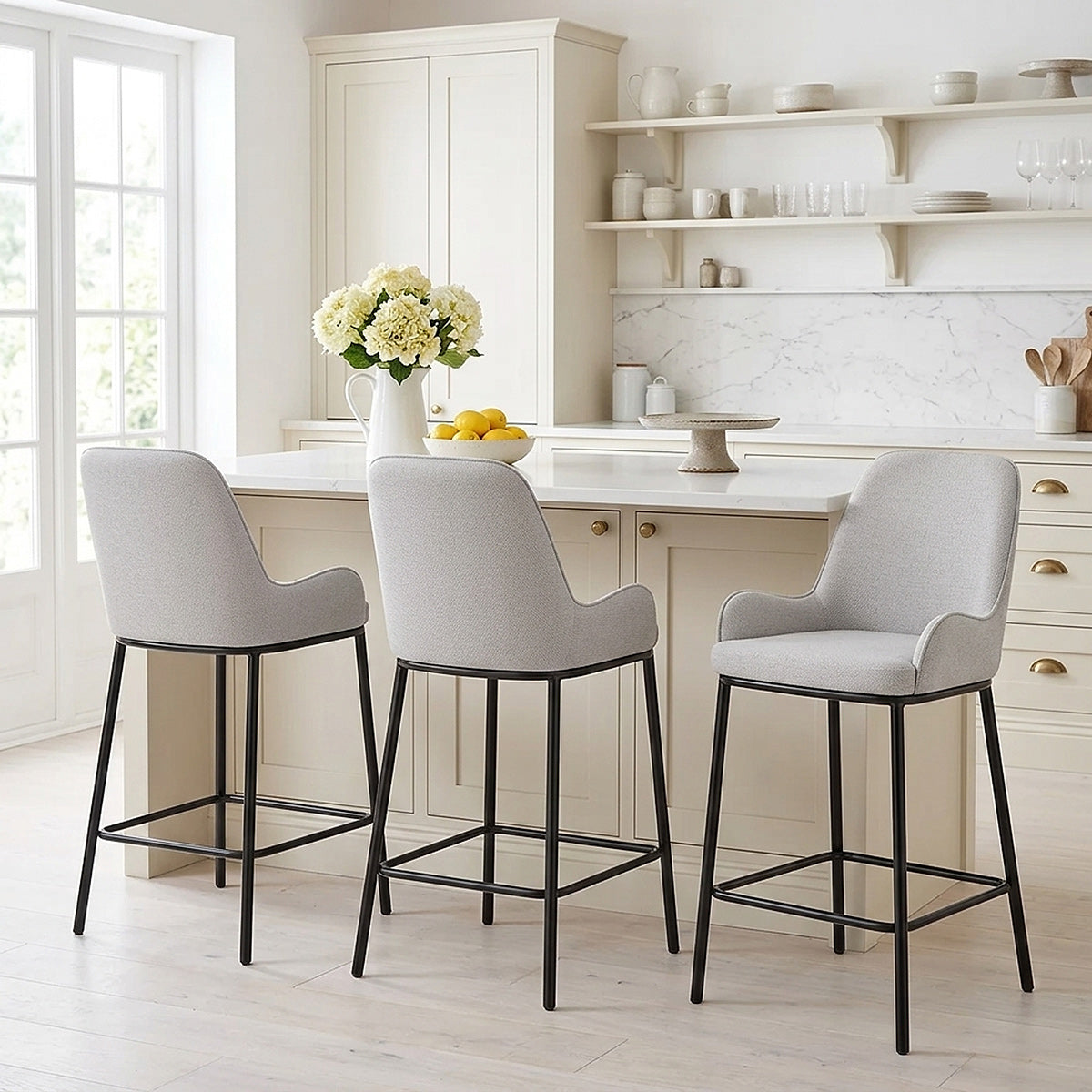 Sgabello Tessuto - Cameo Grigio