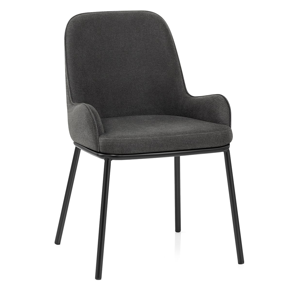 Sedia da Pranzo Stoffa - Cameo Grigio scuro