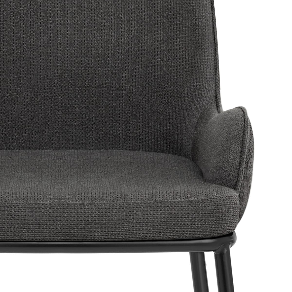 Sedia da Pranzo Stoffa - Cameo Grigio scuro