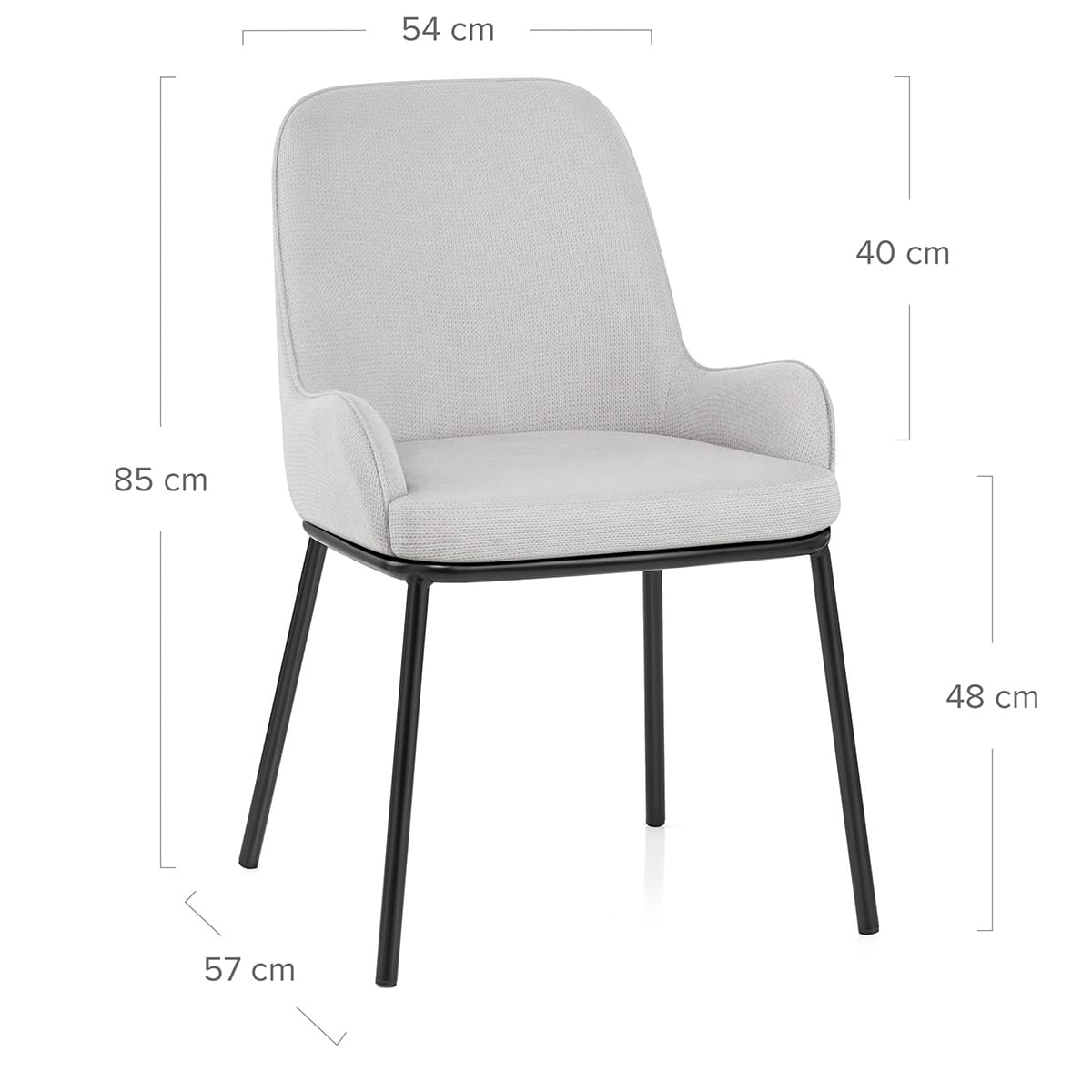 Sedia da Pranzo Stoffa - Cameo Grigio