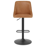 Sgabello Vera Pelle - Canberra Marrone