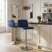 Sgabello Ecopelle Satinato - Cape Blu