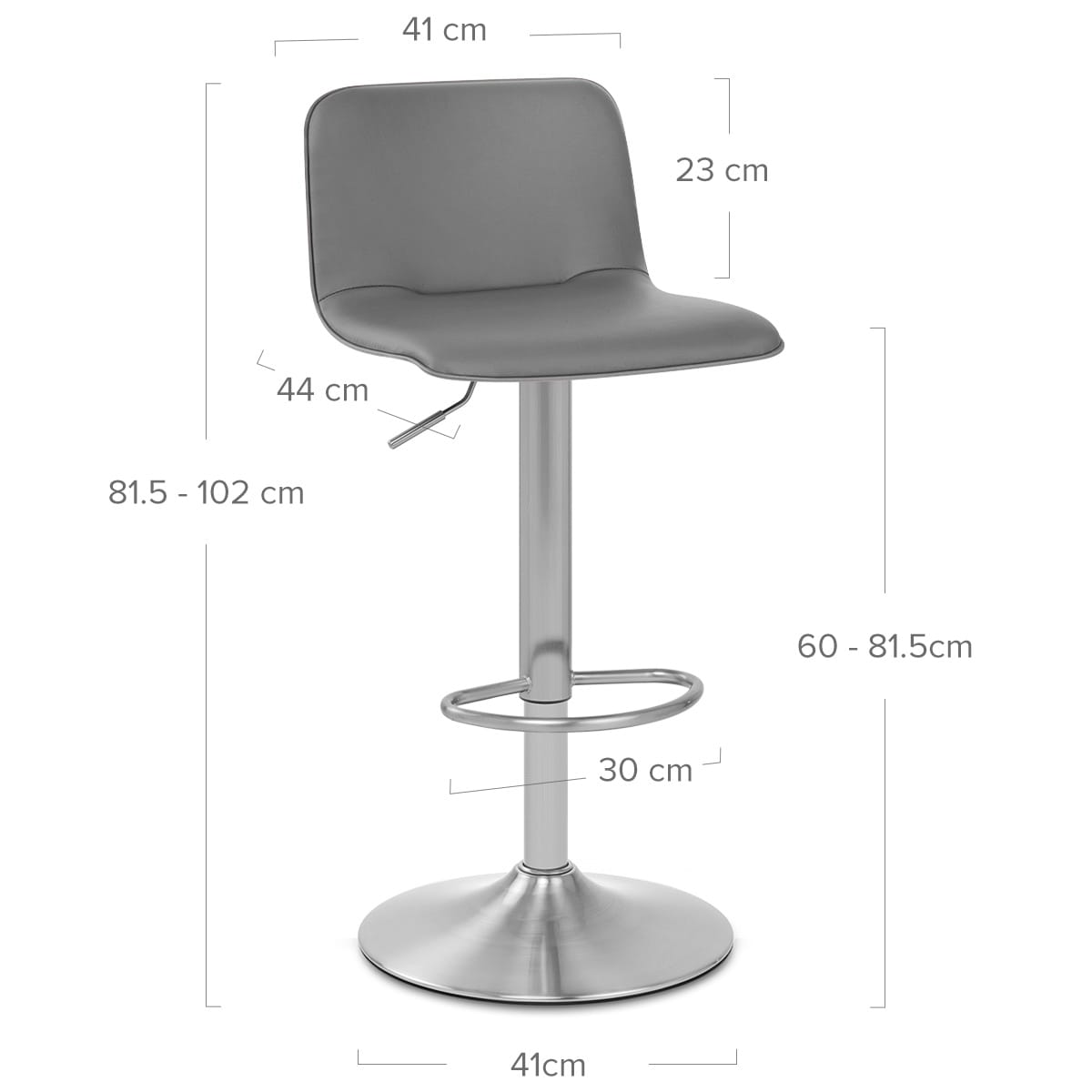 Sgabello Ecopelle Satinato - Cape Grigio