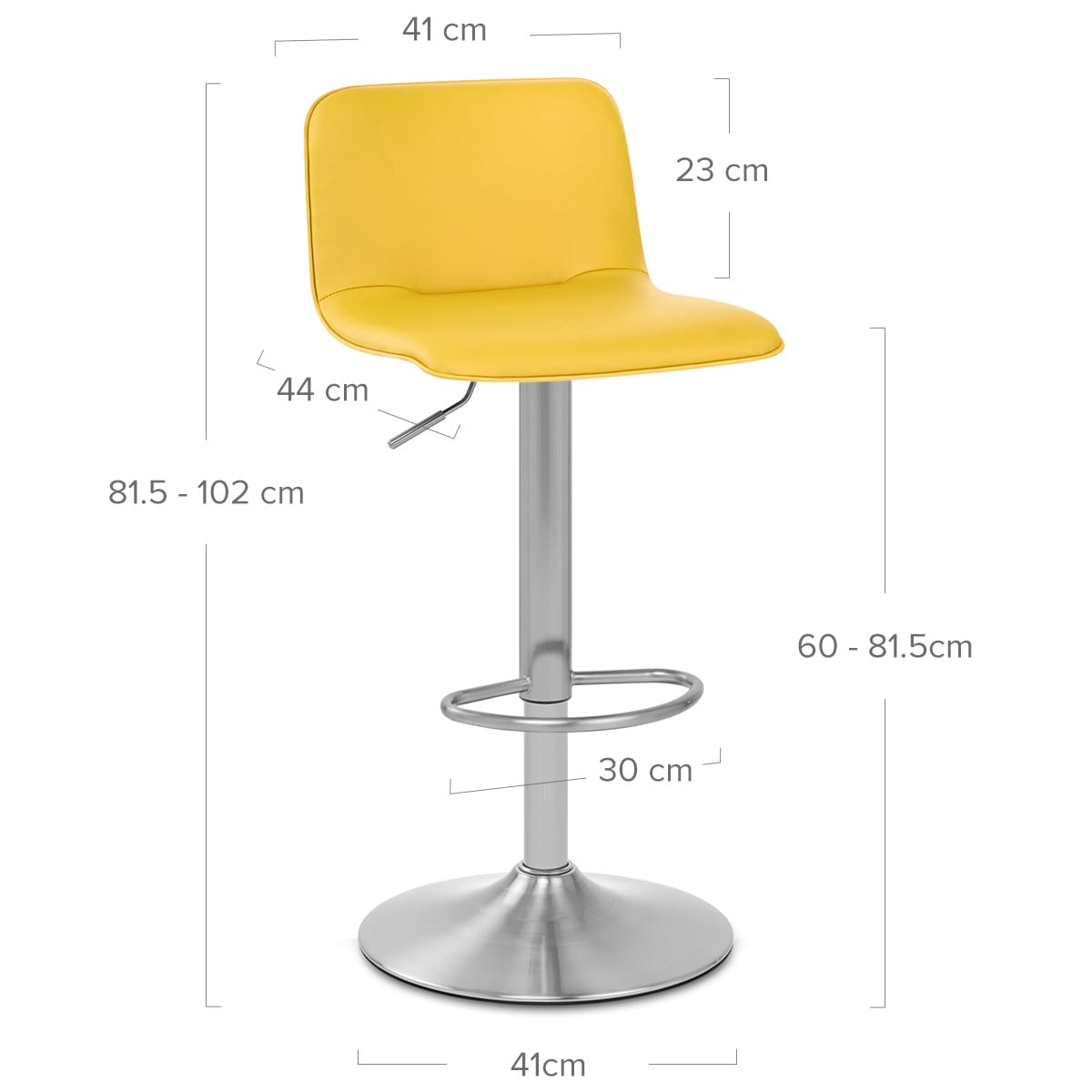 Sgabello Ecopelle Satinato - Cape Giallo
