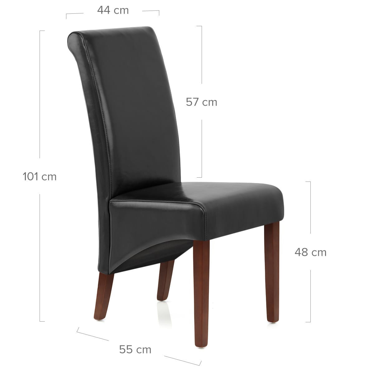 Sedia Pelle rigenerata Legno - Carlo Noce Nero