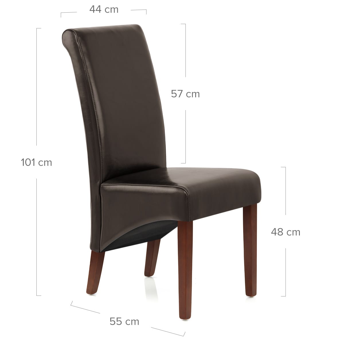 Sedia Pelle rigenerata Legno - Carlo Noce Marrone