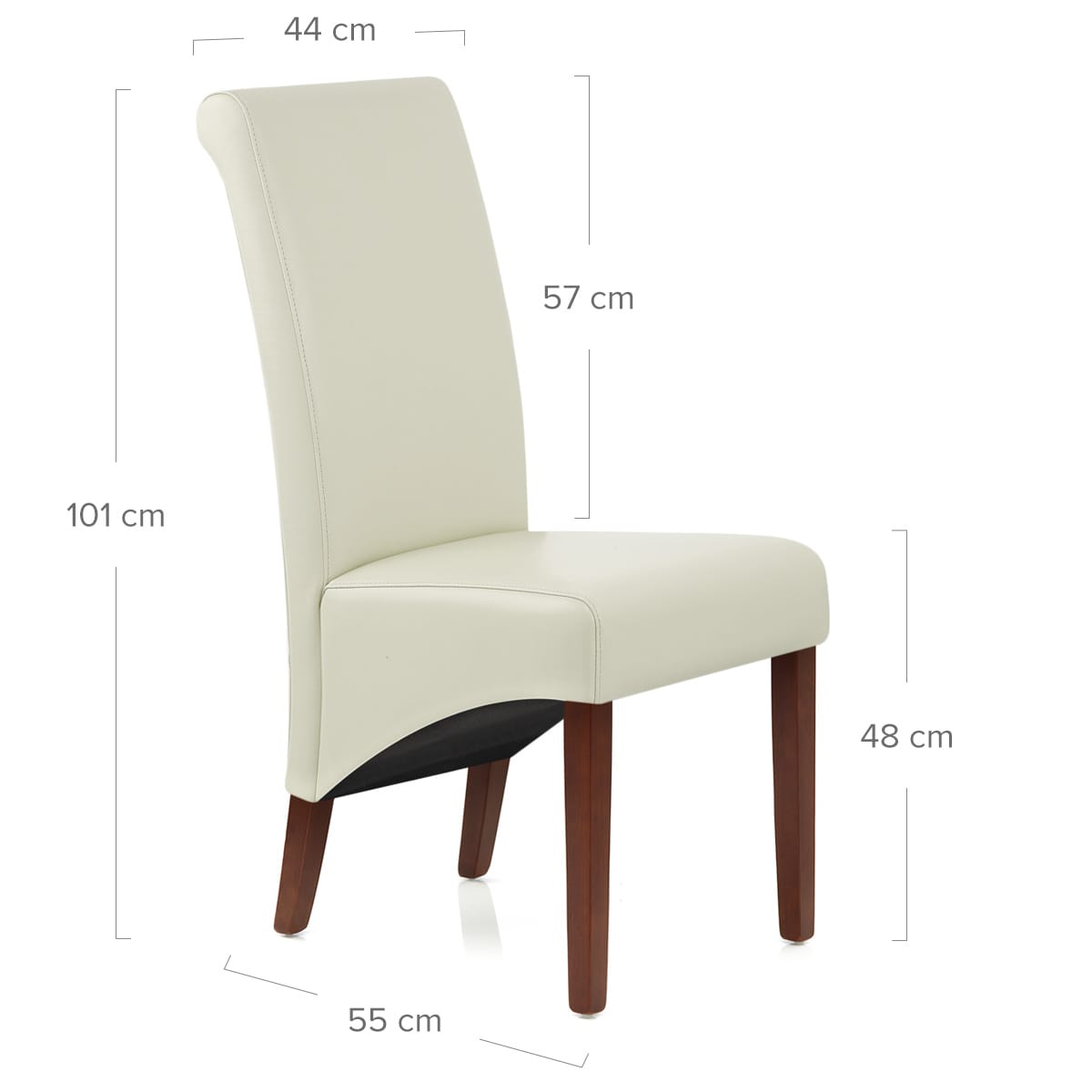 Sedia Pelle rigenerata Legno - Carlo Noce Crema