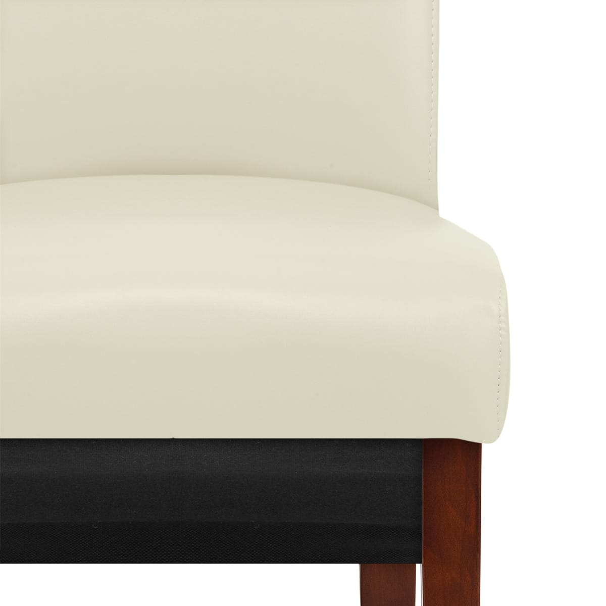 Sedia Pelle rigenerata Legno - Carlo Noce Crema