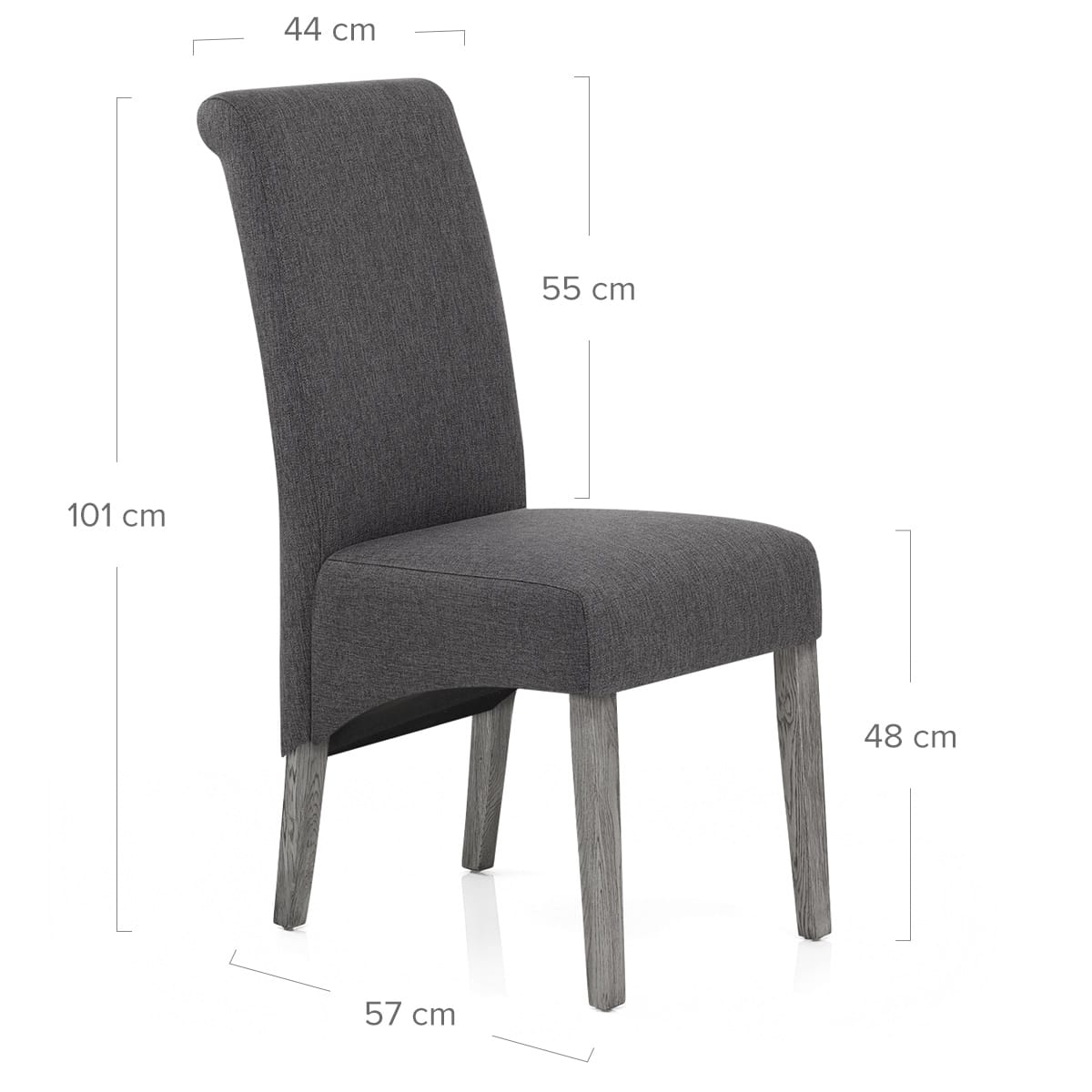 Sedia Tessuto Legno - Carlo Grigio Grigio