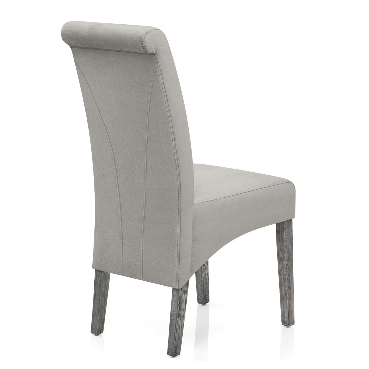 Sedia Velluto Legno - Carlo Grigio