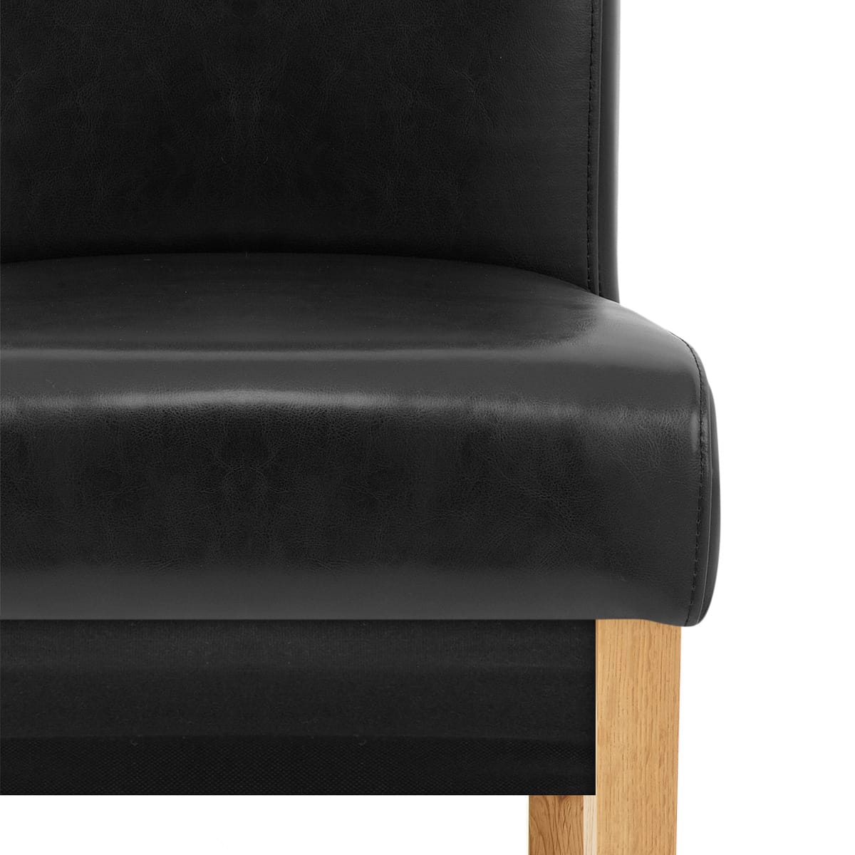 Sedia Pelle rigenerata Legno - Carlo Quercia Nero