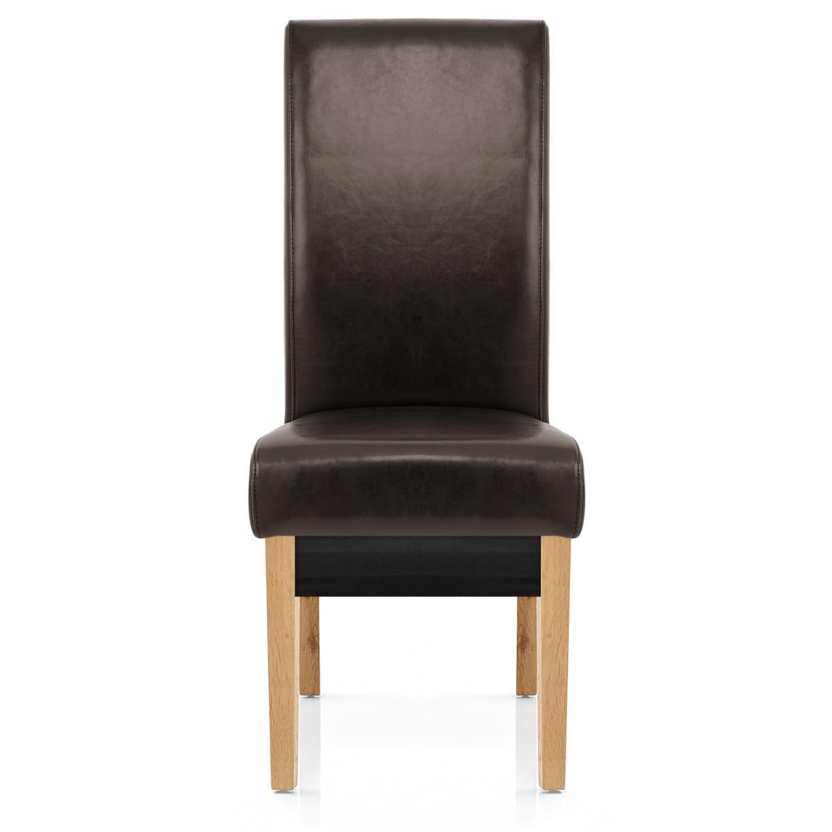 Sedia Pelle rigenerata Legno - Carlo Quercia Marrone